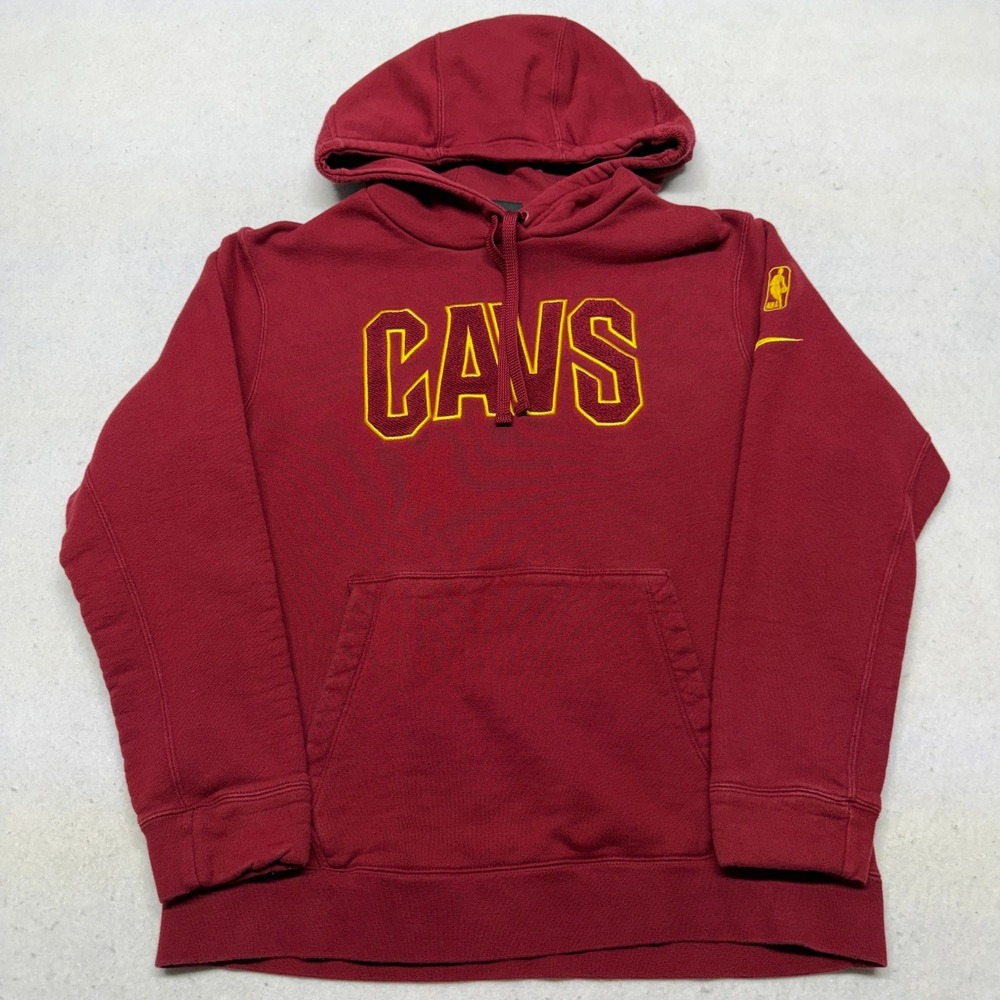 Nike Cleveland Cavaliers NBA Hoodie Mens Large Wine Red Cavs Pullover Sweatshirt